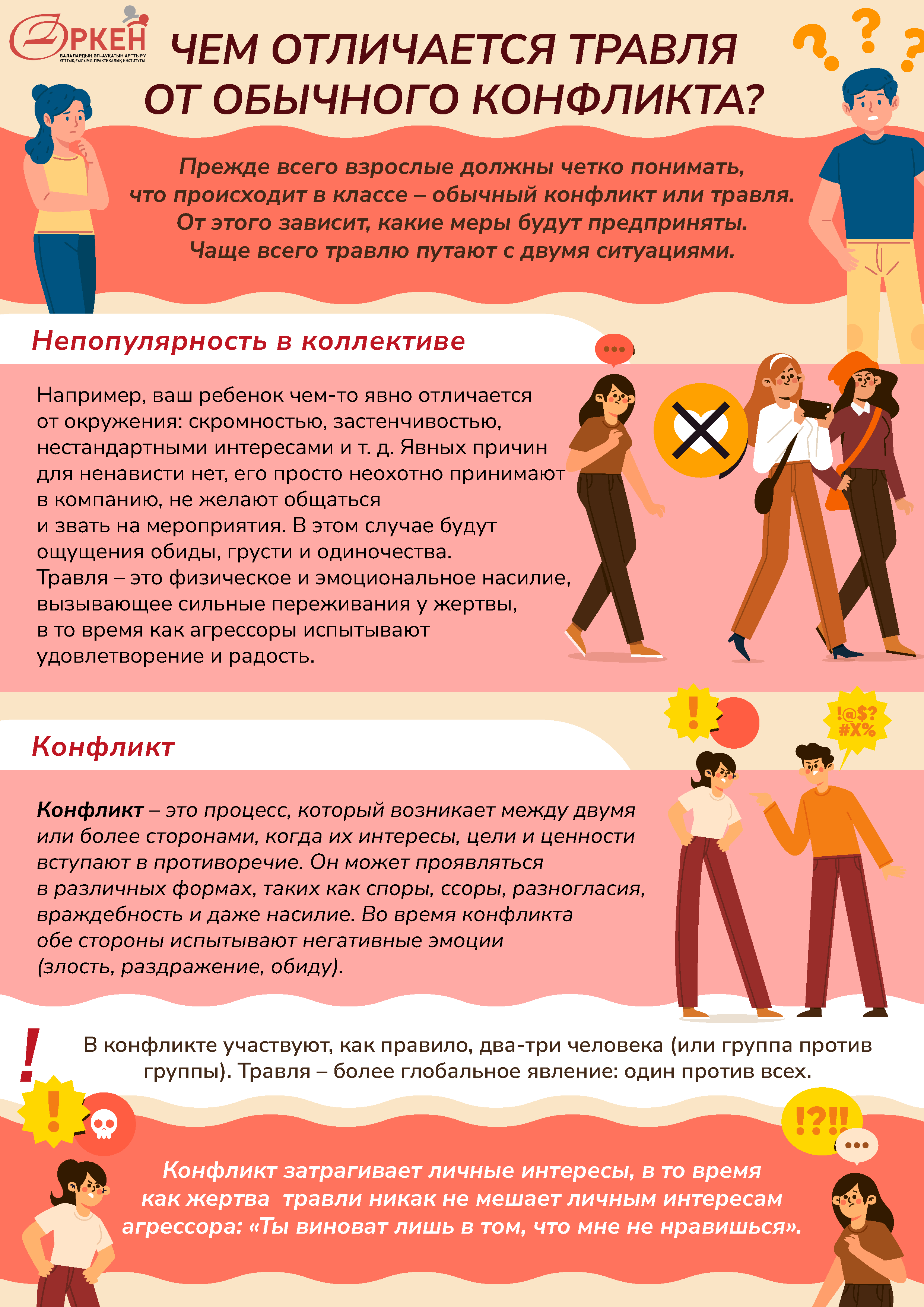 Чем отличается травля от обычного конфликта?